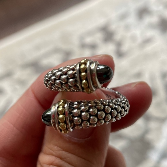 LAGOS Bypass Ring with Hematite Endcaps NWOT - Picture 3 of 8